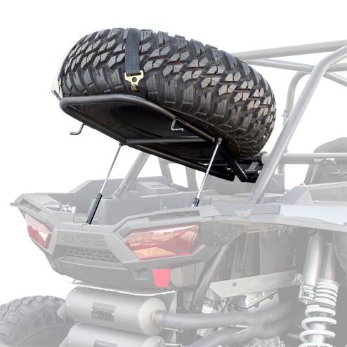 HMF Racing - HMF Spare Tire Rack for Polaris (2014-23) RZR XP/4 1000 / (2016-23) RZR XP/4 Turbo, Raw