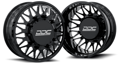 DDC Wheels - DDC Dually Wheels The Mesh Forged 20x8.25 10x225 Black/Mill 05-10 Ford 15-25 F-450/F-550 Dodge Ram 08-25 4500/5500