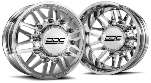 DDC Wheels - DDC Dually Wheels Aftermath Polished 20X8.25 8X200 F-350 05-25 F-450 11-14 Ram 19-25