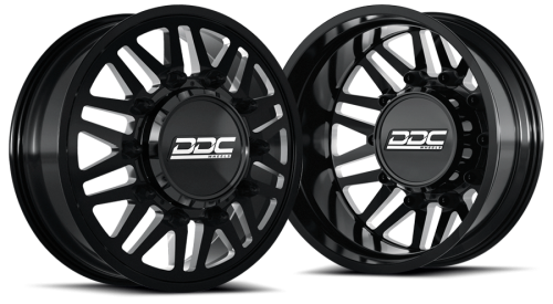 DDC Wheels - DDC Dually Wheels Aftermath Black/Milled 22X8.25 8X210 Silverado/Sierra 11-25