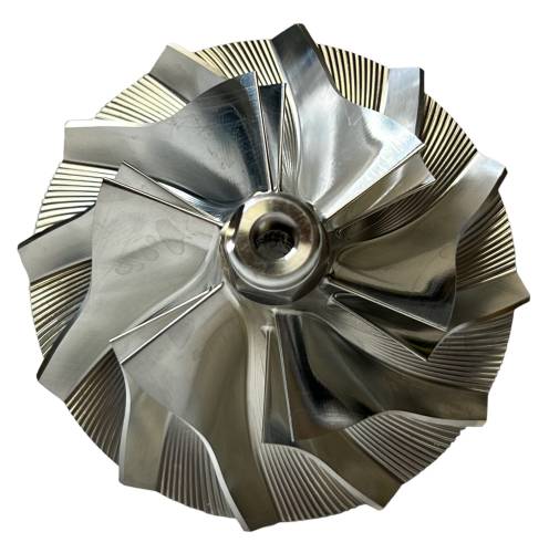 AVP - AVP Boost Master Quick Spool Billet Compressor Wheel for Garrett Powermax turbos used on Ford (2003-07) 6.0L Power Stroke, Stage 1 (6+6 Blade)