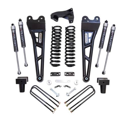 ReadyLIFT Suspension - ReadyLIFT 4" Coil Spring Lift Kit for Ford (2017-22) Super Duty F-250 & F-350 4WD, w/ Falcon 2.1 Shocks & Radius Arms