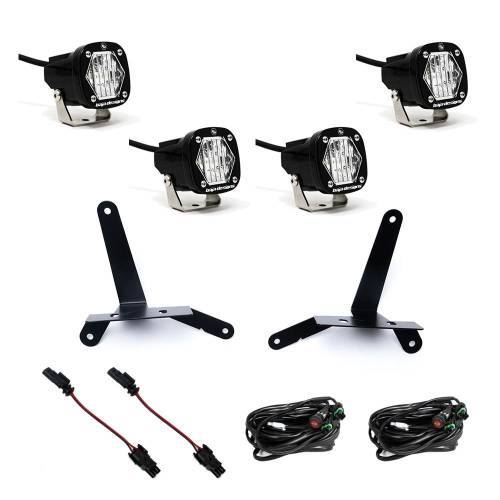 Baja Designs - Baja Designs S1 Dual Fog Pocket LED Light Kit for Chevrolet (2024-26) Silverado 2500/3500 (Wide Cornering Light Pattern, Clear/Clear Lens)