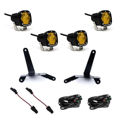 Baja Designs - Baja Designs S1 Dual Fog Pocket LED Light Kit for Chevrolet (2024-26) Silverado 2500/3500 (Wide Cornering Light Pattern, Baja Amber/Baja Amber Lens)