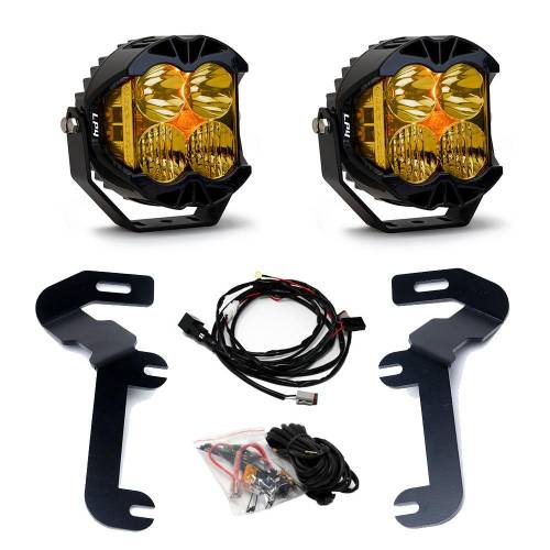 Baja Designs - Baja Designs LP4 Pro A-Pillar LED Light Kit for GMC (2019-26) Sierra 1500 (Driving/Combo Light Pattern, Amber Lens)