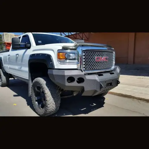 Iron Bull Bumpers - Iron Bull Front Bumper for GMC (2015-19) Sierra 2500/3500, Parking Sensor Cutouts Available