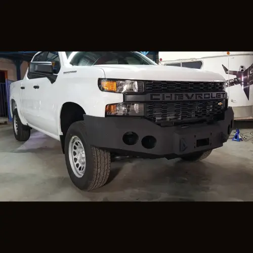 Iron Bull Bumpers - Iron Bull Front Bumper for Chevy (2019-21) 1500 Silverado, Parking Sensor Cutouts Available