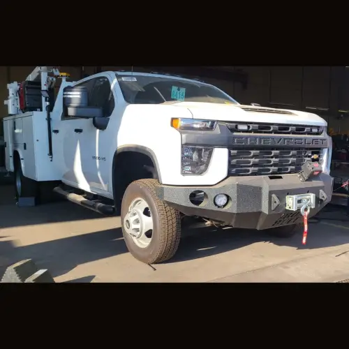 Iron Bull Bumpers - Iron Bull Front Bumper for Chevy (2020-23) 2500/3500 Heavy Duty Silverado, Parking Sensor Cutouts Available