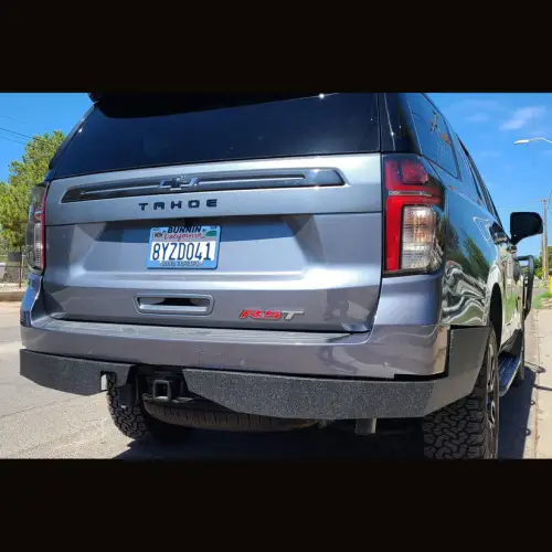 Iron Bull Bumpers - Iron Bull Rear Bumper for Chevy (2021-24) Tahoe, Parking Sensor Cutouts Available
