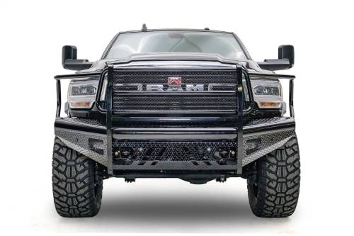 Fab Fours - Fab Fours HD Black Steel Front Bumper for Ram (2019-24) 2500/3500/4500/5500, w/ Full Guard
