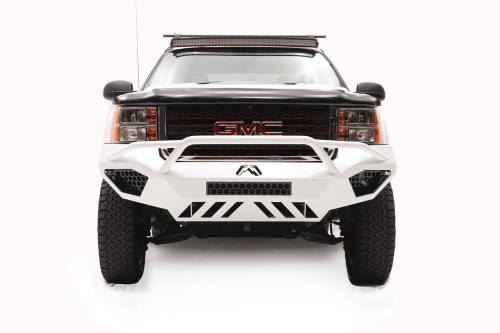 Fab Fours - Fab Fours HD Vengeance Front Bumper for GMC (2011-14) 2500HD/3500HD Sierra, w/ Pre-Runner Bar (Black Powdercoat)