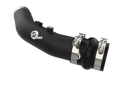 aFe - aFe Power BladeRunner 3 Inch Aluminum Hot Charge Pipe Kit for Ford (2023-26) F-250/F-350 Power Stroke V8-7.3L [td] (Black)