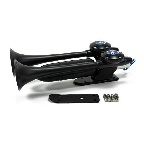 HornBlasters - HornBlasters Super Echo Air Horn, Black, 2-Chime