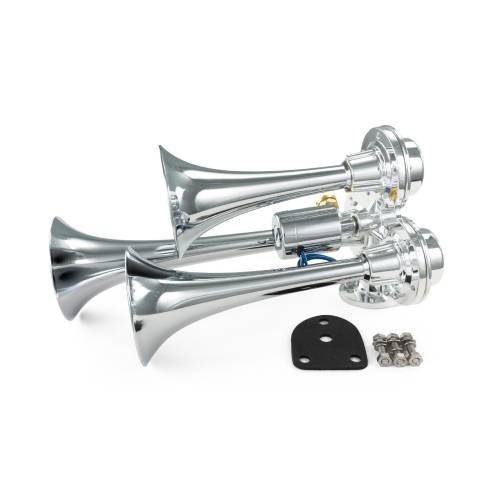 HornBlasters - HornBlasters Jackass/caboose Air Horn, Chrome, 3-Chime
