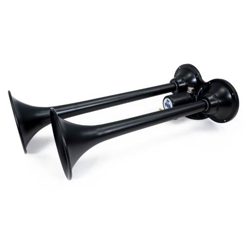 HornBlasters - HornBlasters 2 Chime Air Horn, Black, Horn Only