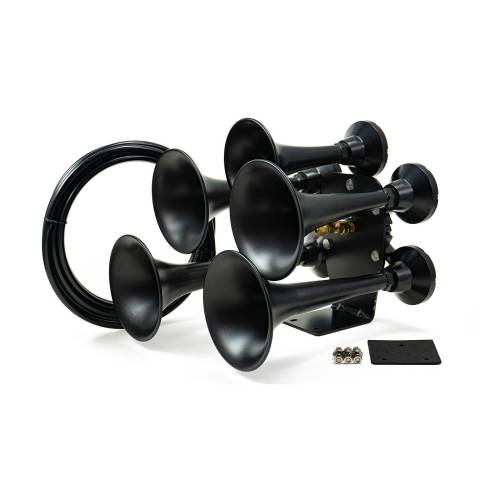HornBlasters - HornBlasters Katrina Train Horn, Black, 5-Chime, 12 Volt