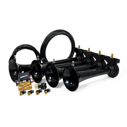 HornBlasters - HornBlasters Shockerxl Train Horn, Black 110V Valve, 4-Chime