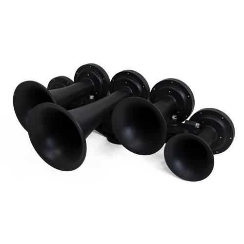 HornBlasters - HornBlasters Nathan Airchime K5la Train Horn, Black, Low Mount, 5-Chime