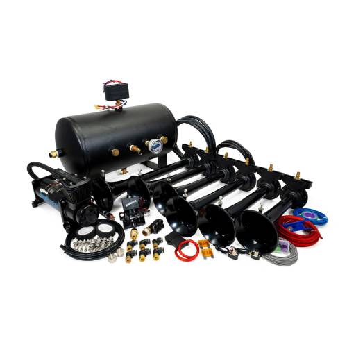 HornBlasters - HornBlasters 544K Series Nightmare Black, 5.0 Gallon, Separate Tank 145 PSI, Supports Average Use Of A (HK-S6-544K)