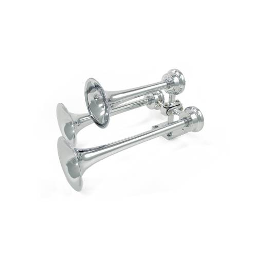HornBlasters - HornBlasters Strombos Triplex - Chrome, 3-Chime, Horn Only