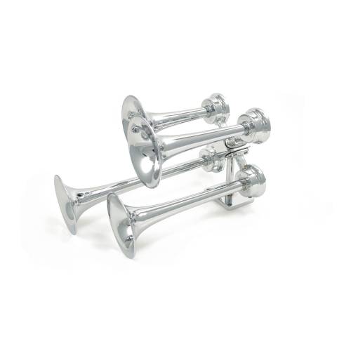 HornBlasters - HornBlasters Strombos Quadruplex - Chrome, 4-Chime, Horn Only