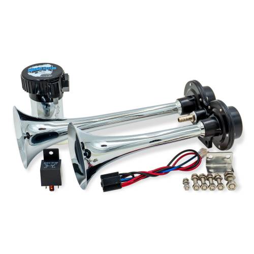 HornBlasters - HornBlasters Psychoblaster V2 - Chrome, Includes 40 Amp Relay And Mounting Hardware