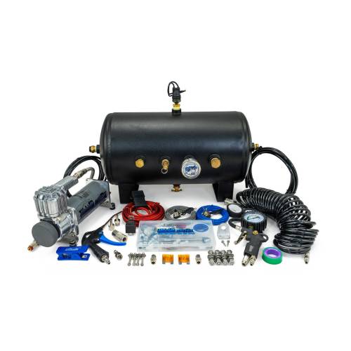 Horn Air - Horn Air 545 - 24 Volt - Pewter Compressor, 5.0 Gallon, Separate Tank 145 PSI, Supports Average Use Of A