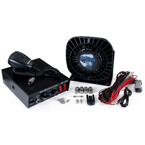 HornBlasters - HornBlasters Public Address Unit - 100 Watt, Includes Mic, Control Unit, Speaker & Harness (gen 3)