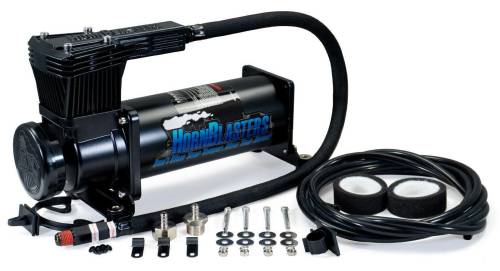 HornBlasters - HornBlasters 1NM Stealth Black Air Compressor, Constant Duty, 200 PSI, 100% Duty, 1.75 CFM, 25 Amps