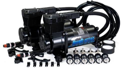 HornBlasters - HornBlasters Dual Pack 3Q Compressor Kit, Constant Duty, 200 PSI, 100% Duty, 2.82 CFM, 20 Amps