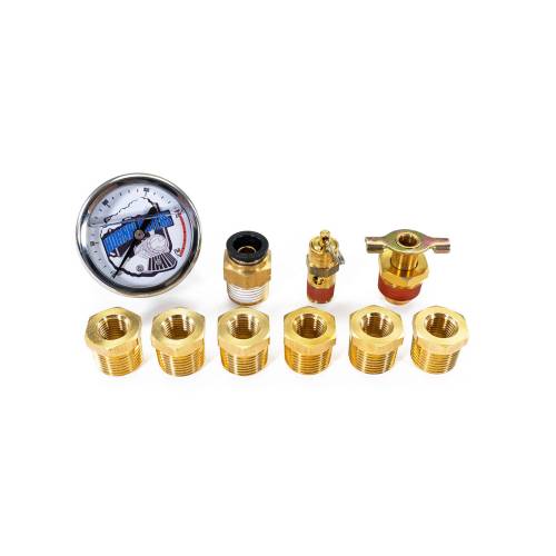 HornBlasters - HornBlasters 12-GALLON Triple 1/4" Compressor Fitting Kit, 1/4" Air Line, 150 PSI