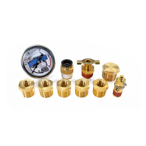 HornBlasters - HornBlasters 8.5-GALLON Dual 1/4" Compressor Fitting Kit, 1/2" Air Line, 200 PSI