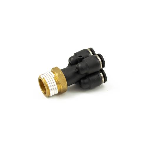 HornBlasters - HornBlasters 1/2" NPT Male To 4X 5/16" Female Air Line Push To Pull (shocker Horns)
