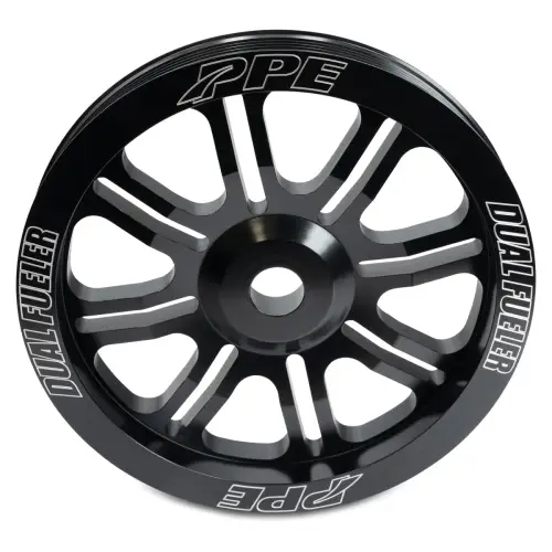 Pacific Performance Engineering - PPE Billet Aluminum Pulley Wheel 816 Style for Chevy/GMC (2001-16) 6.6L Duramax