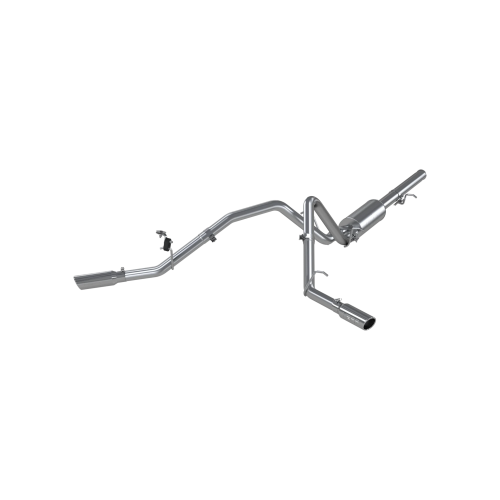 MBRP - MBRP T409 Stainless Steel 3" Cat-Back, 2.5" Dual Split Side for 2009-2013 Chevrolet/GMC 1500 4.8/ 5.3/ 6.0L RC/ EC/ CC, Excludes Extended Cab 8 ft Bed.