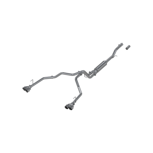 MBRP - MBRP Aluminized Steel, 3" Cat-Back, 2.5" Dual Split Rear with Quad Tips for 2021-2026 Chevrolet/GMC Suburban/ Yukon XL 5.3L/ 6.2L - S5059AL
