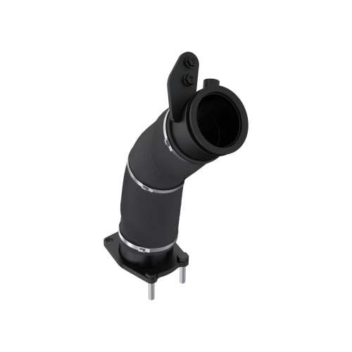 MBRP - MBRP Black-Coated Aluminized Steel 3.5" Down Pipe for 2017-2026 Chevrolet/GMC Silverado/ Sierra 2500HD/ 3500HD L5P Duramax 6.6L - GM8436