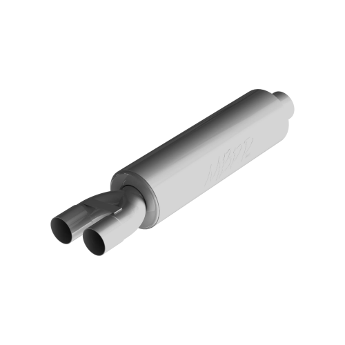 MBRP - MBRP 3" ID inlet/dual 2.5" ID outlet, 30.5" Chambered Muffler, AL, Universal
