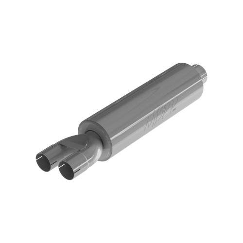 MBRP - MBRP 3" ID inlet/dual 2.5" ID outlet, 30.5" Chambered Muffler, T409, Universal