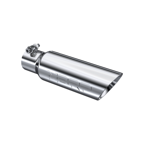 MBRP - MBRP T304 Stainless Steel Tip; 3.5" OD Dual Wall Angled 2.5" inlet 12" length (Universal Fit)