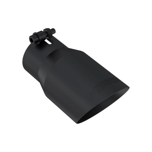 MBRP - MBRP Black Coated Tip; 4" OD; Dual Wall Angled; 3" inlet; 8" length (Universal Fit)