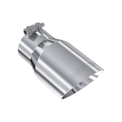 MBRP - MBRP T304 Stainless Steel Tip; 4" OD; Dual Wall Angled; 3" inlet; 8" length (Universal Fit)