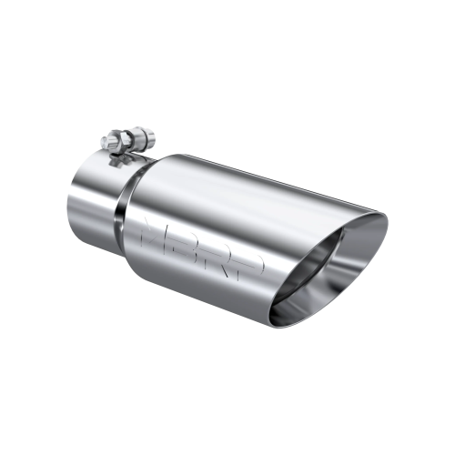 MBRP - MBRP T304 Stainless Steel Tip; 4" OD; Dual Wall Angled; 3" inlet; 10" length (Universal Fit)