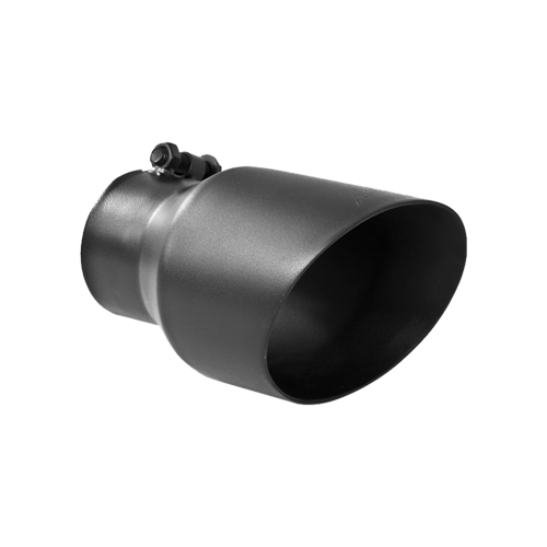 MBRP - MBRP Black Coated Tip; 4.5" OD; Dual Wall Angled; 3" inlet; 8" length (Universal Fit)