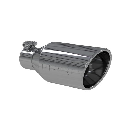 MBRP - MBRP T304 Stainless Steel SW Angle Rolled End Tip; 2.5 " ID; 4.5" OD; 11" length (Universal Fit)