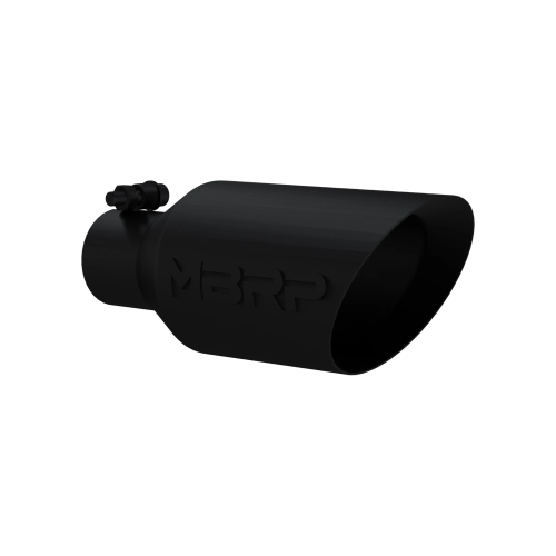 MBRP - MBRP Black Coated DW Angle Rolled End Tip; 2.5 " ID; 4.5" OD; 11" length (Universal Fit)