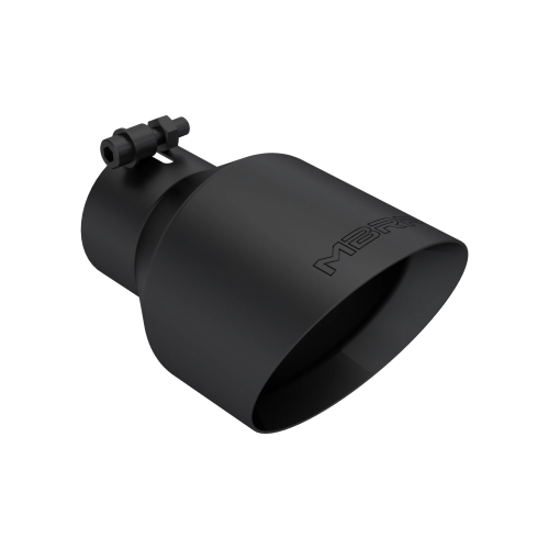 MBRP - MBRP Black-Coated Tip, 3" ID, 5" OD Out, 8" Length, Angle Cut, Dual Wall (Universal Fit)