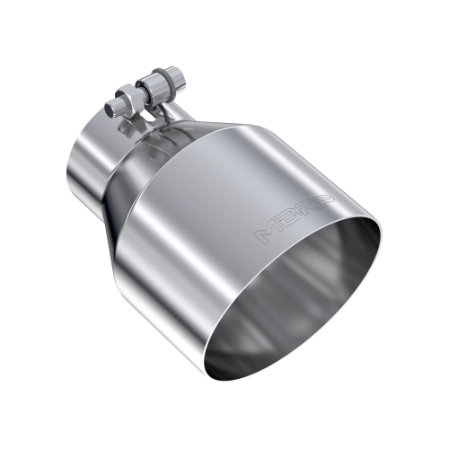 MBRP - MBRP T304 Stainless Steel Tip, 3" ID, 5" OD Out, 6.5" Length, Angle Cut, Single Wall (Universal Fit)