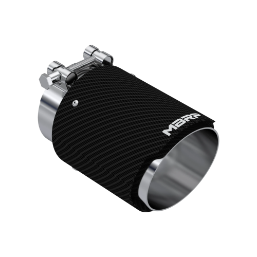MBRP - MBRP Carbon Fiber Tip, 3" ID, 4" OD Out, 6.13" Length, Angle Cut, Dual Wall (Universal Fit)