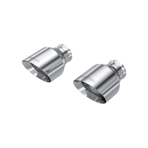 MBRP - MBRP T304 Stainless Steel Tips, 3" ID, 5" OD Out, 8" Length, Angle Cut, Dual Wall, sold in pairs for 2018-2026 Dodge Durango - SRT/ Hellcat, 6.2L, 6.4L